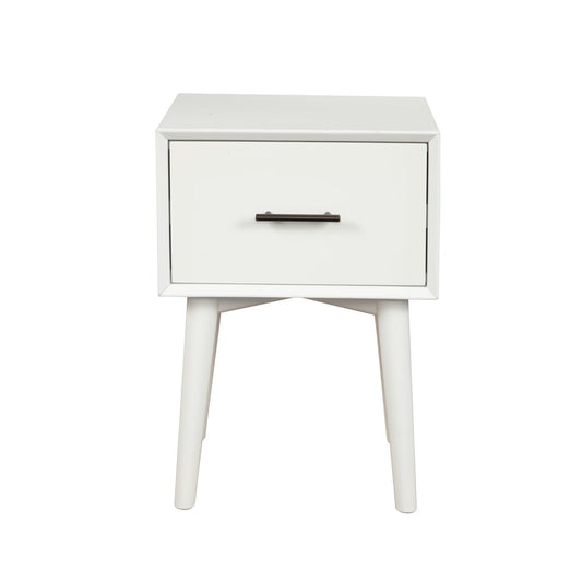 Alpine Furniture - Flynn End Table, White - 966-W-62 view 2