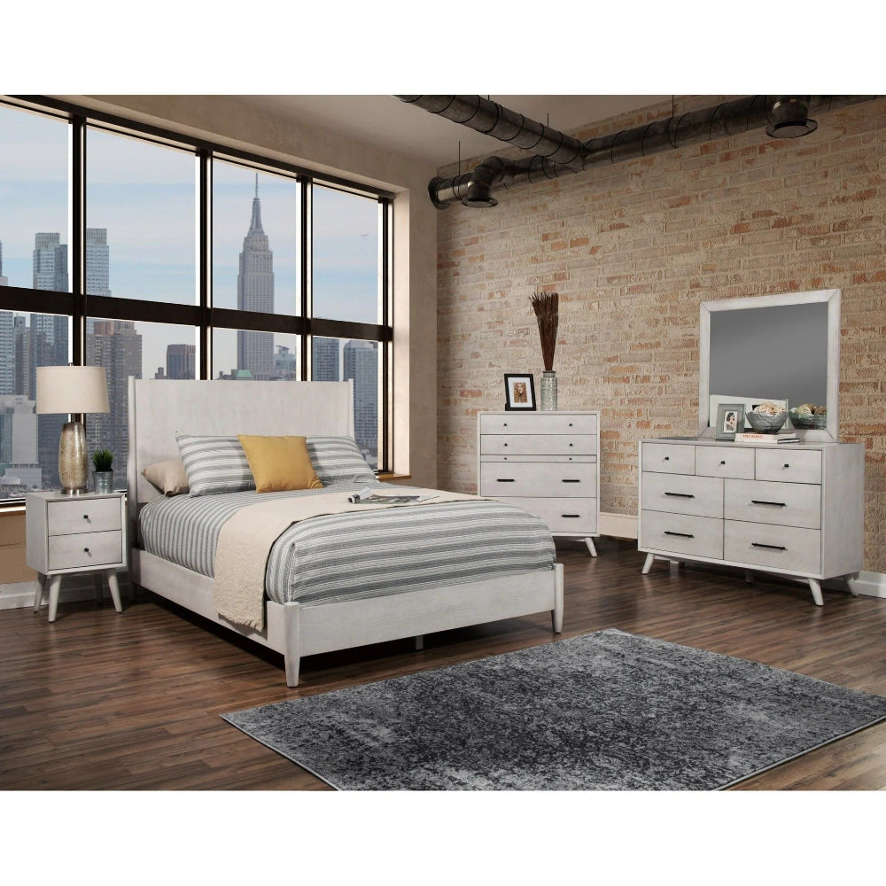 Alpine Furniture - Flynn Mid Century Modern 7 Drawer Dresser, Gray - 966G-03 view 5