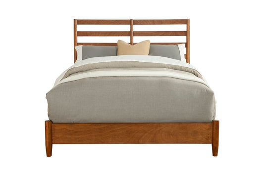 Alpine Furniture - Flynn Retro Queen Bed, w/Slat Back Headboard, Acorn - 1066-21Q veiw 6