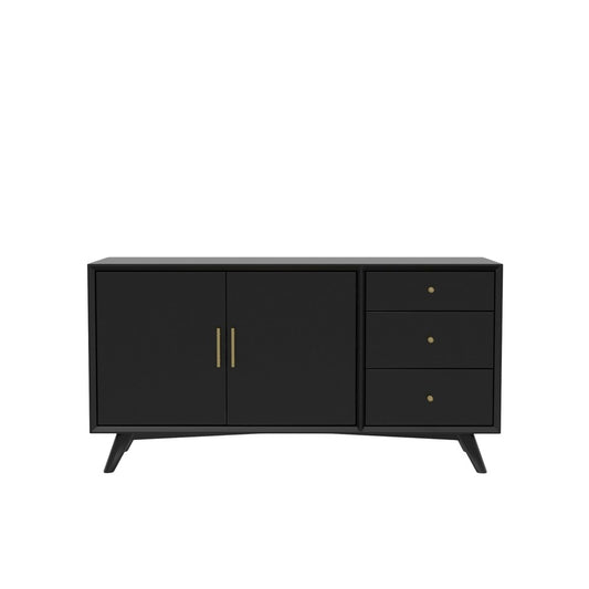 Alpine Furniture - Flynn Sideboard, Black - 966BLK-64 view 2