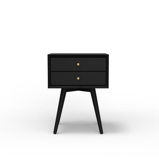 Alpine Furniture - Flynn Small Nightstand, Black - 966BLK-32 view 2
