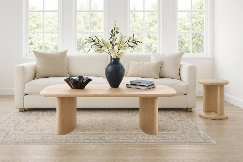 Alpine Furniture - Gabrielle Coffee Table, Light Oak - 4225-61 view 8
