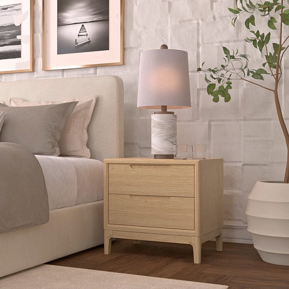 Alpine Furniture - June Nightstand, Light Oak - 2359OAK-02 view 7