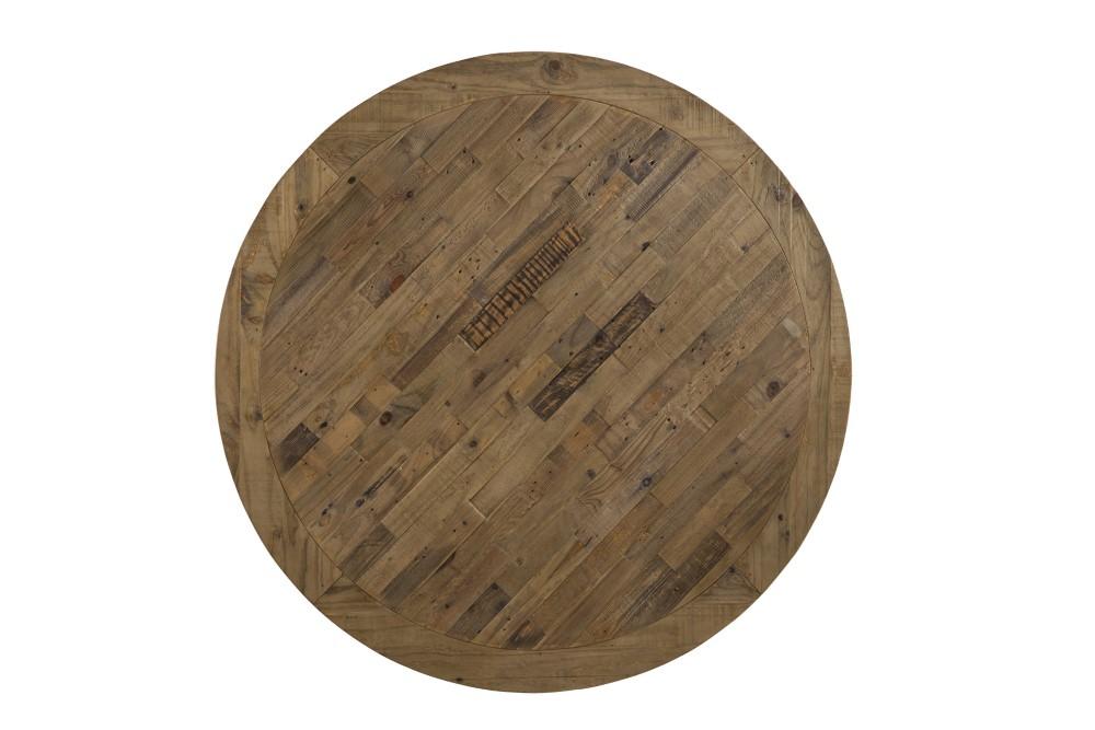 Alpine Furniture - Kensington Round Solid Pine Dining Table, Reclaimed Natural - 2668-25 veiw 2
