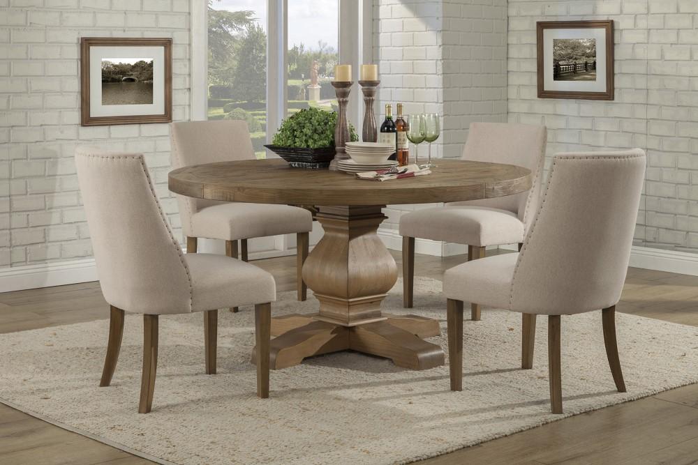 Alpine Furniture - Kensington Upholstered Parson Chairs, Reclaimed Natural (Set of 2) - 2668-02 veiw 2