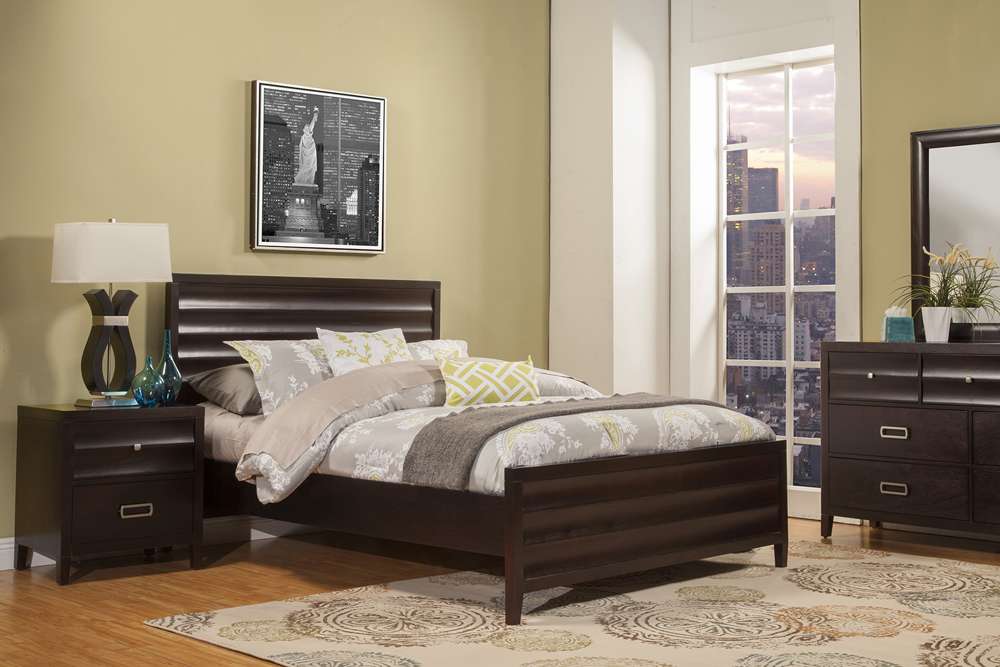 Alpine Furniture - Legacy Standard King Panel Bed, Black Cherry - 1788-07EK_CLOSEOUT veiw 2