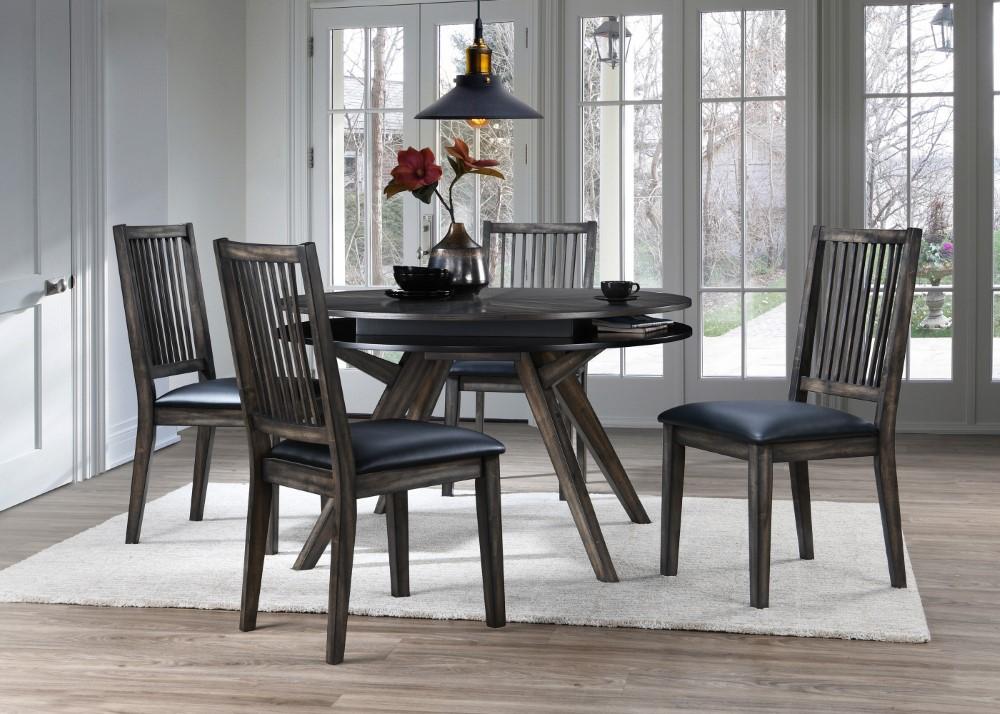 Alpine Furniture - Lennox Round Dining Table, Dark Tobacco - 5164-03 veiw 2