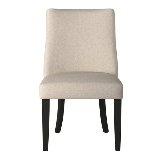 Alpine Furniture - Live Edge Upholstered Parson Chairs, Cream/Black (Set of 2) - 1968-02 view 2
