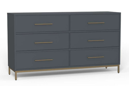 Alpine Furniture - Madelyn Six Drawer Dresser, Slate Gray - 2010G-03 veiw 3