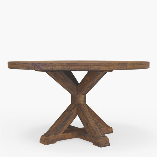 Alpine Furniture - Newberry Round Dining Table, Medium Brown - 4068-05 view 2