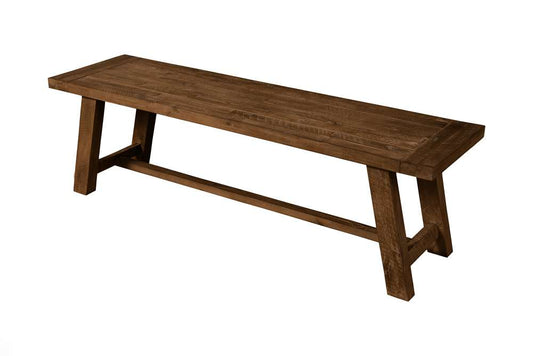 Alpine Furniture - Newberry Wood Dining Bench, Medium Brown - 4068-03 veiw 3