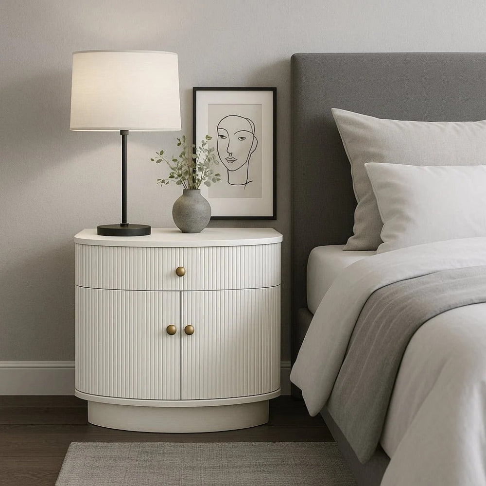 Alpine Furniture - Olivia Nightstand, Coconut Milk - 2512WHT-02 view 8