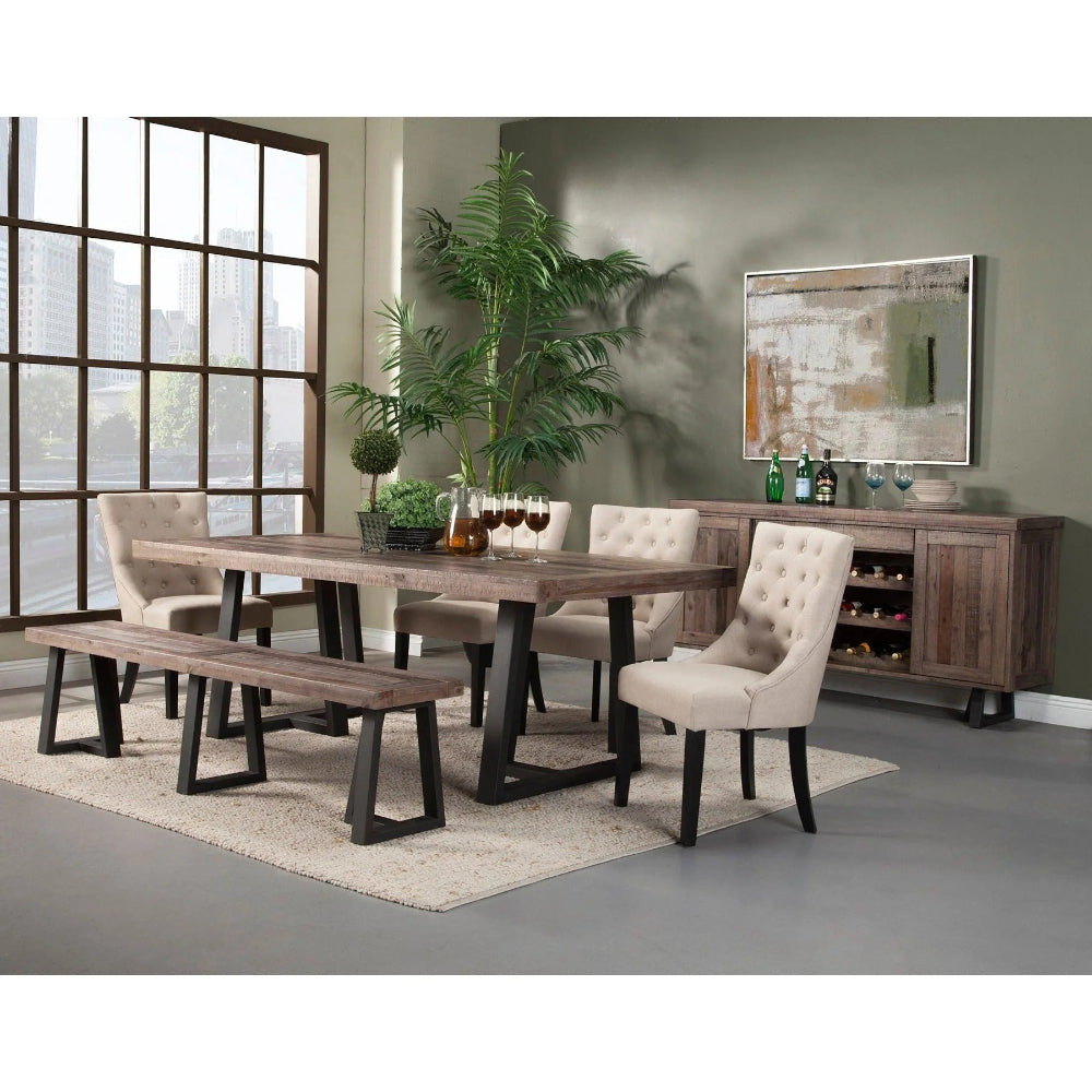 Alpine Furniture - Prairie Rectangular Dining Table, Natural/Black - 1568-01 view 3