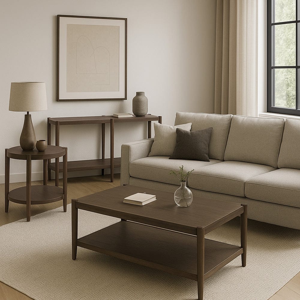 Alpine Furniture - Sinclair Rectangular Coffee Table, Walnut - 3458WAL-61 view 8
