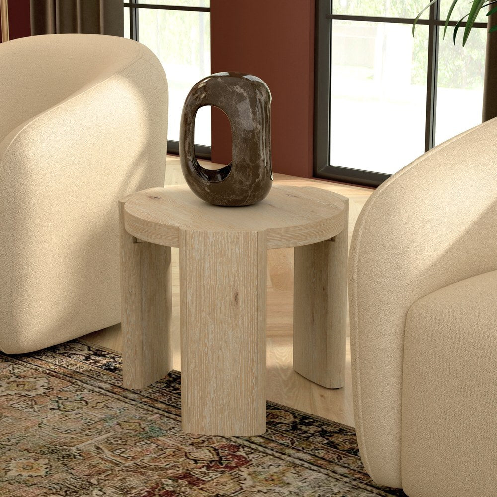 Alpine Furniture - Sloane 20" Round End Table, Driftwood - 3966-62 view 7