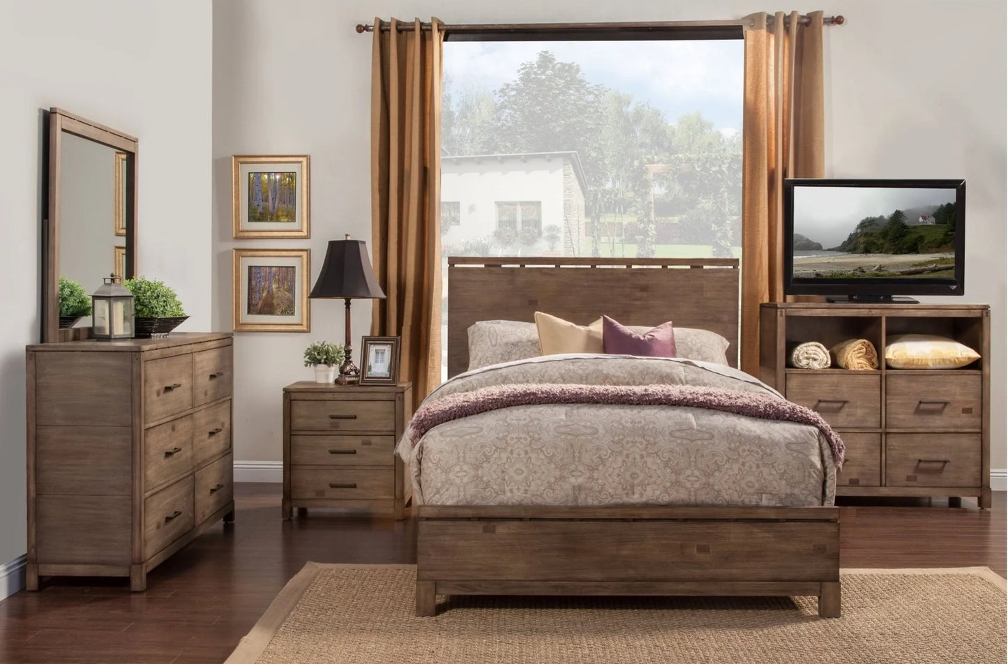 Alpine Furniture - Sydney 6 Drawer Dresser and Mirror Set - 1700-03_06