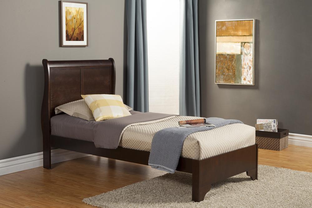 Alpine Furniture - West Haven Twin Low Footboard Sleigh Bed - 2200T veiw 1