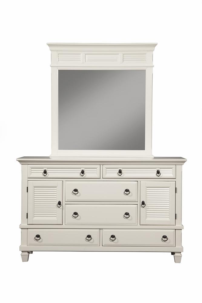 Alpine Furniture - Winchester 2 Cabinet & 6 Drawer Dresser and Mirror Set - 1306-W-DR_MR veiw 1