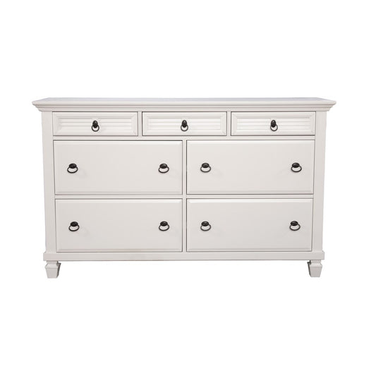 Alpine Furniture - Winchester 7 Drawer Dresser, White - 1306-03 view 2