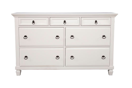 Alpine Furniture - Winchester 7 Drawer Dresser, White - 1306-03 veiw 2