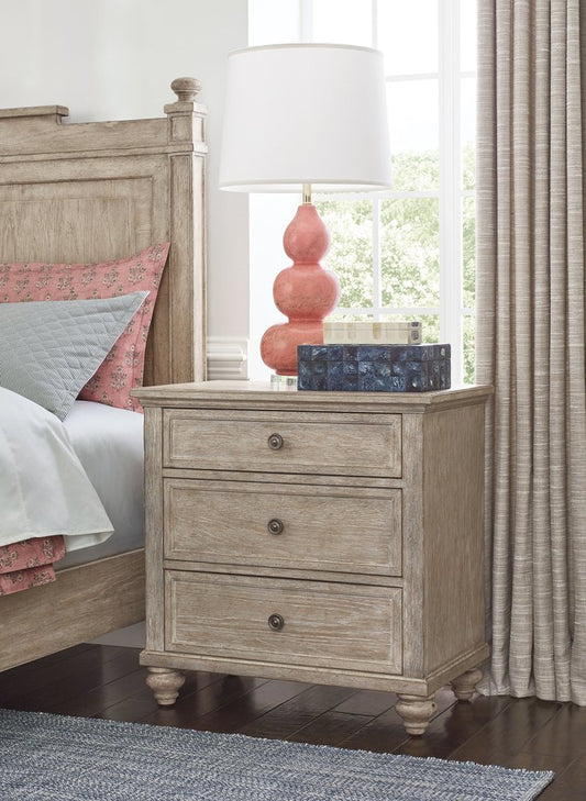 American Drew - Cambric Breve Miriam Three Drawer Straight Nightstand - 309-421B view 2