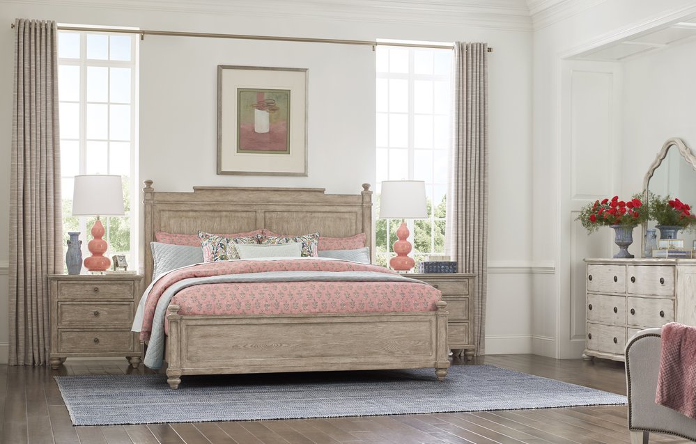 American Drew - Cambric Creme Helene Six Drawer Dresser With Serpentine Mirror - 309-130C020C view 9