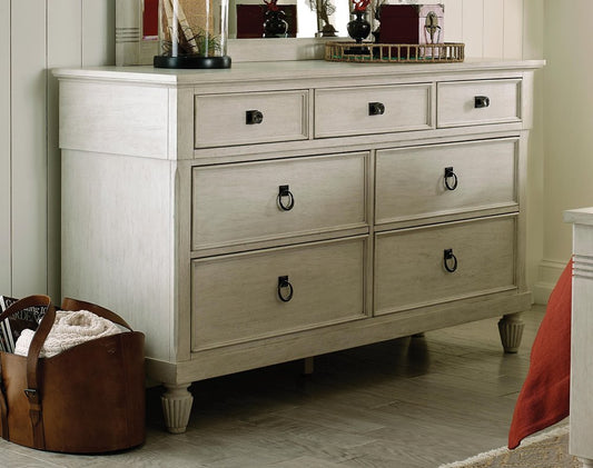 American Drew - Grand Bay Egret Saybrook Drawer Dresser With Landscape Mirror - 016-130040 view 2