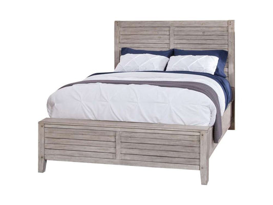 American Woodcrafters - Aurora 4 Pc Bedroom Set - Queen Panel Bed, Dresser, Mirror, 1 Drawer Nightstand - Whitewash - 2810-QPNPN-4PC veiw 2