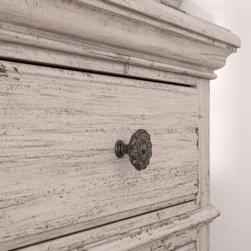 American Woodcrafters - Providence King Panel 4 Piece Bedroom Set - Antique White - 1910-KG4PC veiw 6