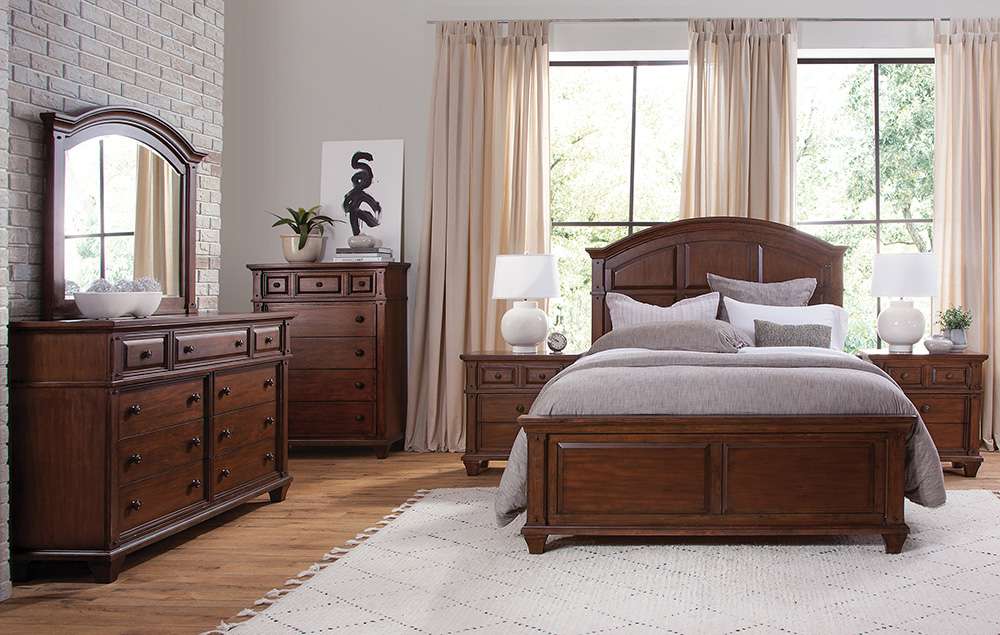 American Woodcrafters - Sedona King 6 Piece Bedroom Set - Cinnamon Cherry - 2400-666PC veiw 1