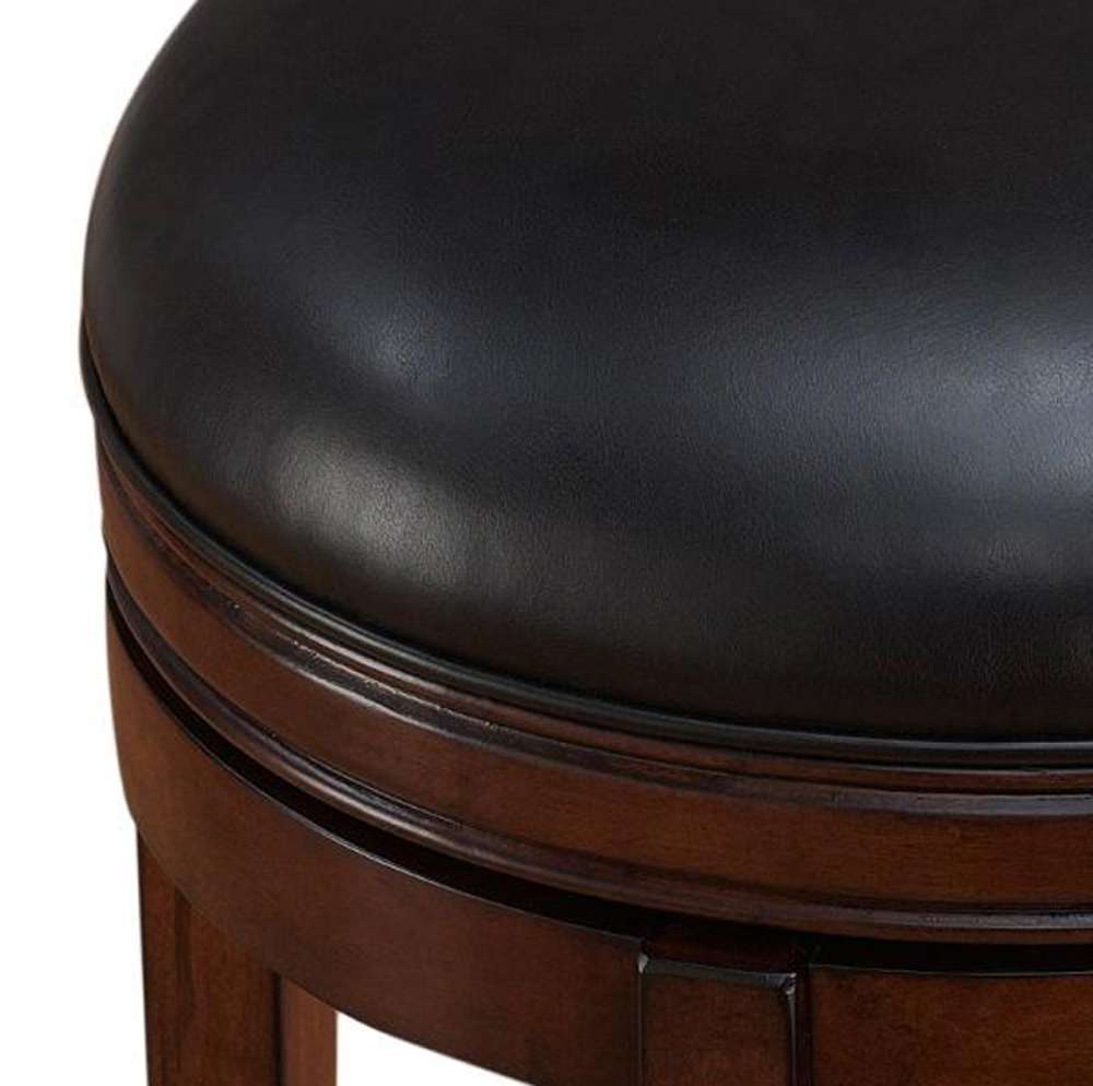 American Woodcrafters - Stella Backless Stool w/ Wood Frame - Medium Walnut - B2-200-30L veiw 2