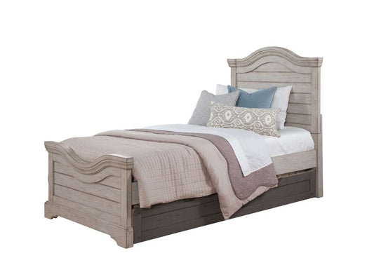 American Woodcrafters - Stonebrook 3 Pc Bedroom Set - Full Bed, Dresser, Mirror - Light Distressed Antique Gray - 7820-46PNPN-3PCS veiw 2