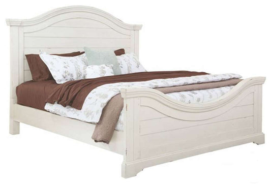 American Woodcrafters - Stonebrook 3 Pc Bedroom Set - Queen Bed, Dresser, Mirror - Distressed Antique White - 7810-QPNPN-3PCS veiw 2