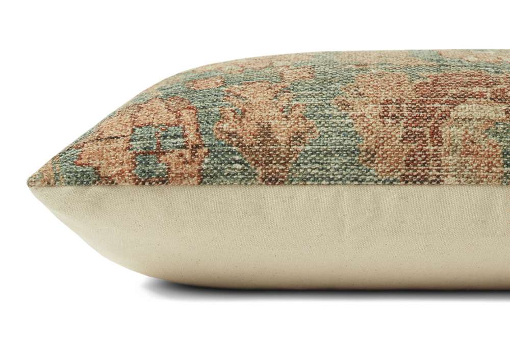 Angela Rose x Loloi - Clay Teal / Terracotta 13 x 21 Cover Only Pillow - P169PAR0002TETCPIL5 veiw 2