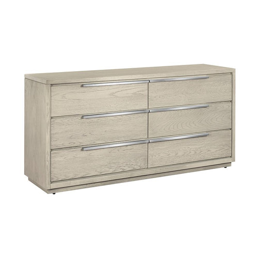 Armen Living - Abbey 6 Drawer Dresser in Grey Oak Wood - LCAJDRGR view 2