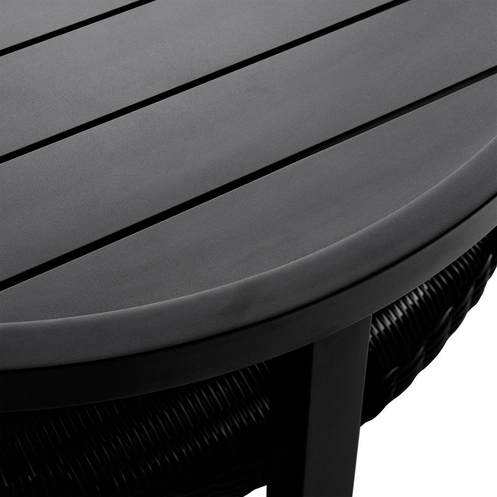Armen Living - Cayman 3 Piece Black Aluminum Outdoor Seating Set with Dark Gray Cushions - SETODCMCHBL3 veiw 6