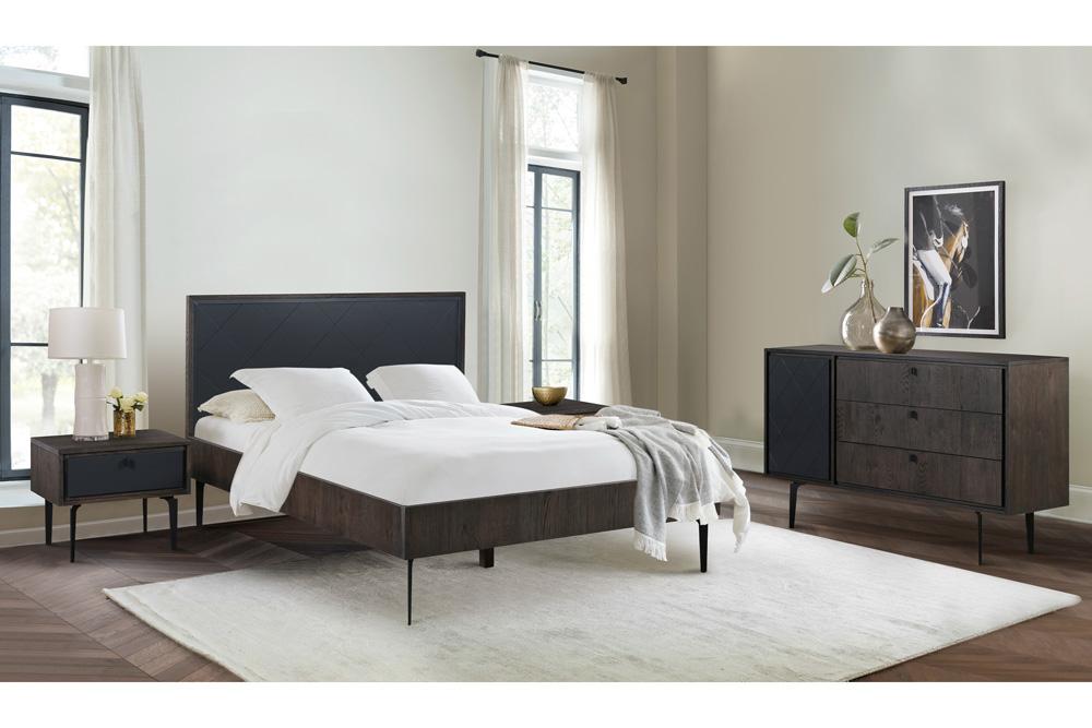 Armen Living - Cross Dark Gray Solid Oak Queen 4pc Bedroom Set - SETCRBDQN4B_CLOSEOUT veiw 8