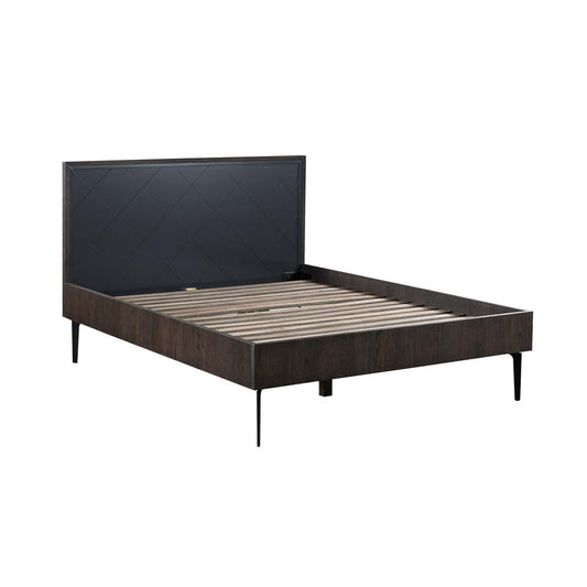 Armen Living - Cross Solid Oak and Metal Queen Platform Bed Frame - LCCRBDOAQN - CLOSEOUT veiw 2