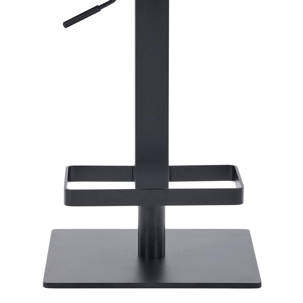 Armen Living - Legacy Adjustable Height Swivel Grey Faux Leather and Black Metal Bar Stool - LCLGSWBAMBGR veiw 6
