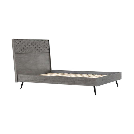 Armen Living - Makena Queen Platform Bed Frame in Grey Acacia Wood - LCMKBDTGQN veiw 2