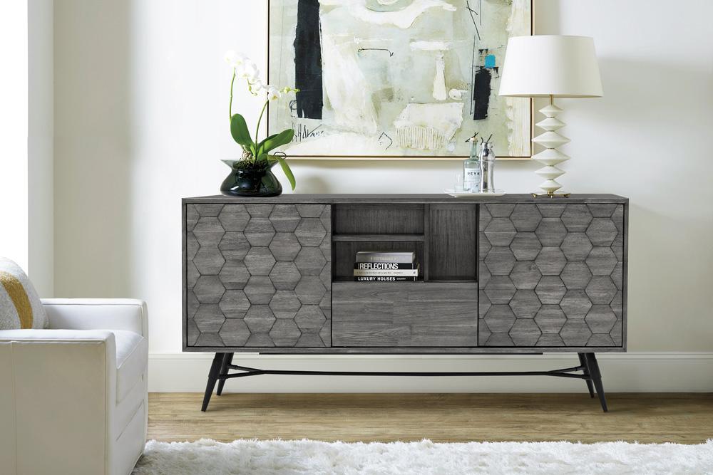 Armen Living - Makena Sideboard Buffet in Grey Acacia Wood - LCMKBUTG veiw 7