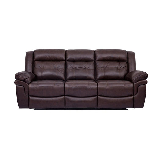 Armen Living - Marcel Manual Reclining 2 Piece Sofa and Recliner Set in Dark Brown Leather - SETMCBR2PC veiw 2