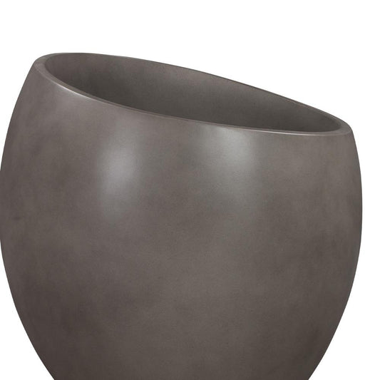 Armen Living - Moonstone Large Indoor or Outdoor Planter in Grey Concrete - LCMHLGPLGR veiw 2