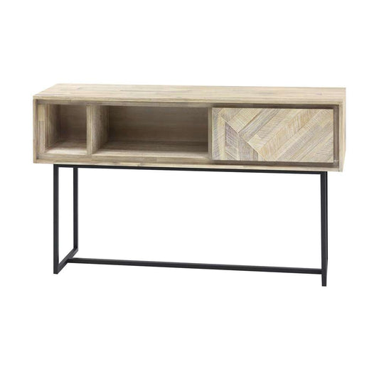 Armen Living - Peridot 1 Drawer Console Table in Natural Acacia Wood - LCPECNNAT veiw 2