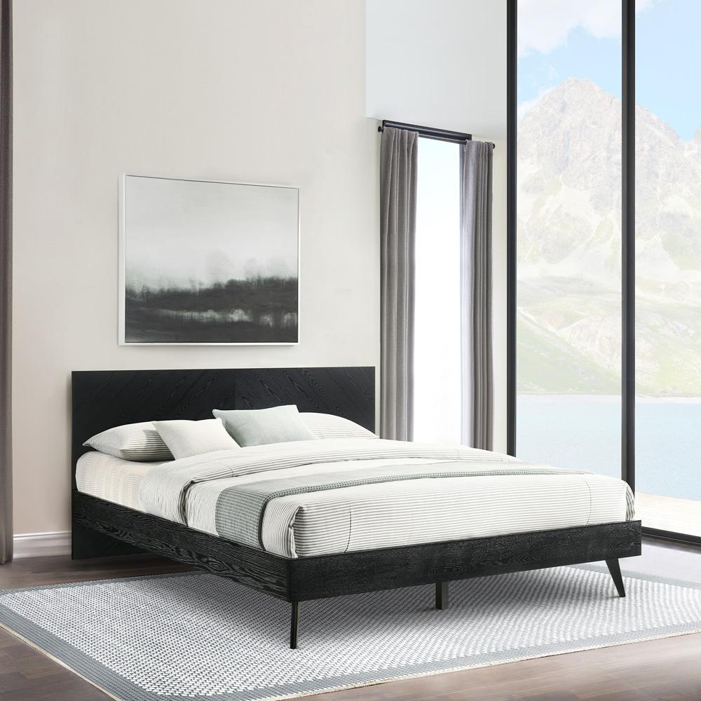 Armen Living - Petra King Platform Wood Bed Frame in Black Finish - LCPTBDKGBLK veiw 8