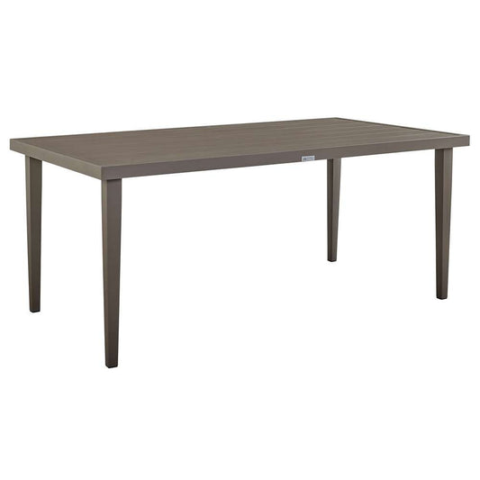 Armen Living - Silvana Outdoor Aluminum Gray Rectangle Dining Table - 840254332928 veiw 2
