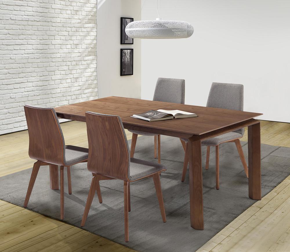 Armen Living - Treviso Mid-Century Extension Dining Table in Walnut Finish and Top - LCTVDIWA veiw 7
