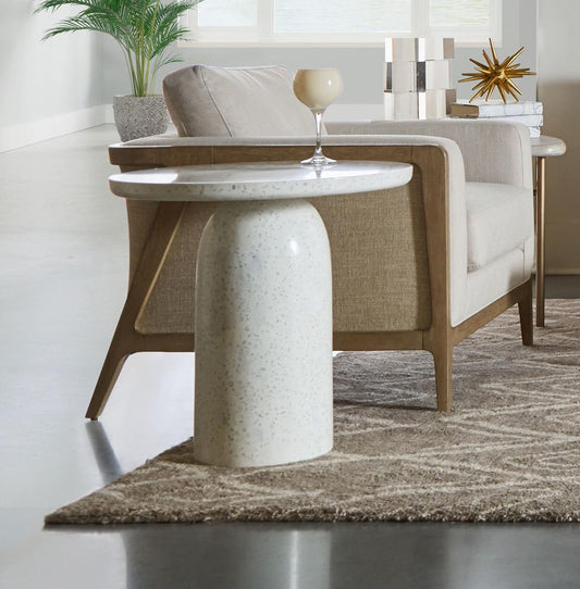 A.R.T. Furniture - Cotiere Terrazzo End Table in White - 299383-0021 veiw 2