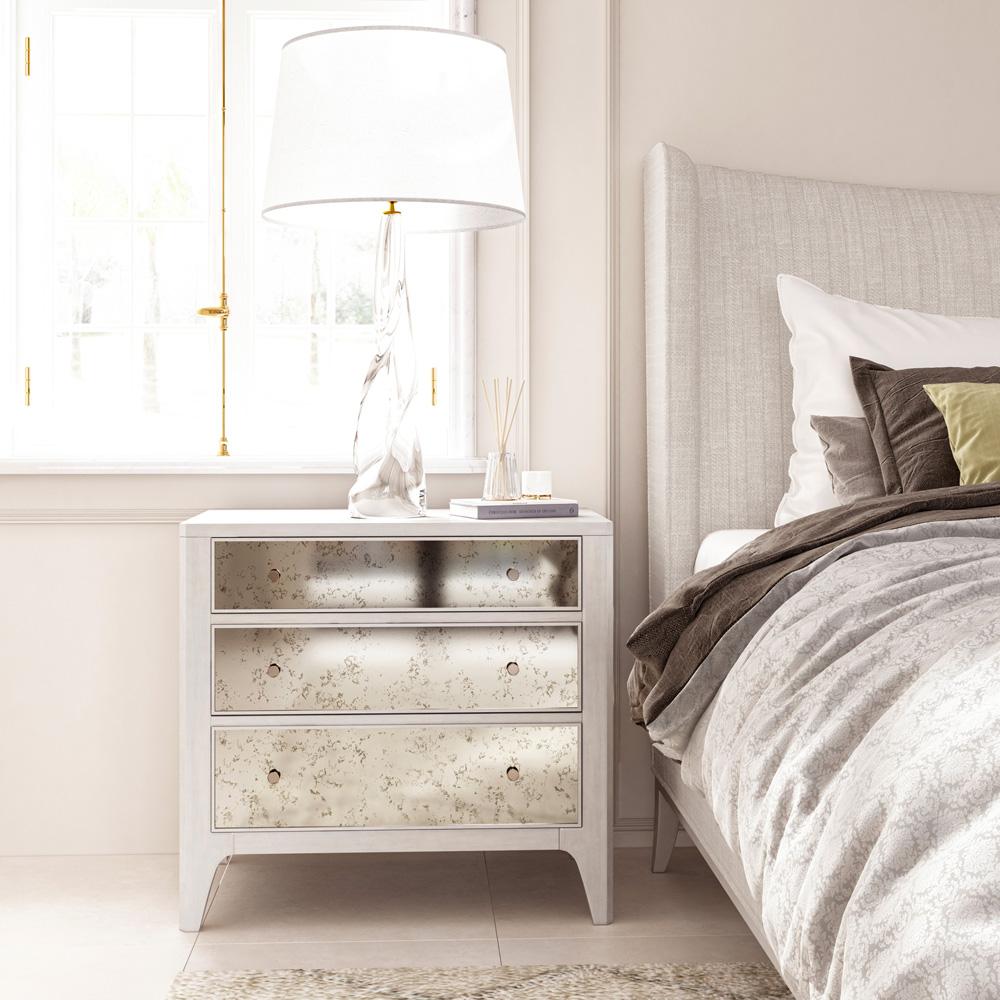 A.R.T. Furniture - Mezzanine 3 Drawer Mirrored Nightstand in Light Gray - 325140-2249 veiw 8