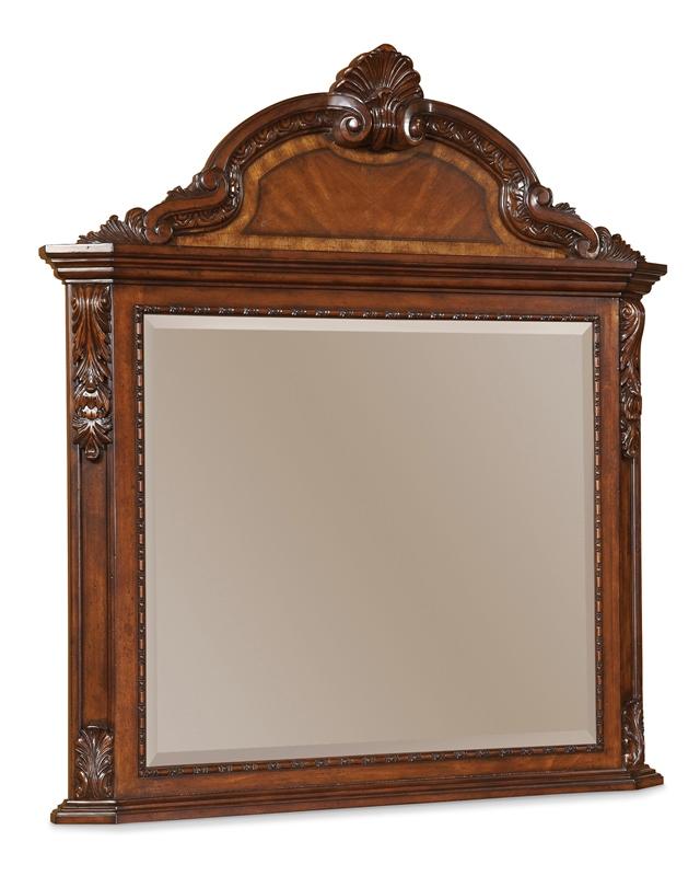 A.R.T. Furniture - Old World - Crowned Landscape Mirror In Pine Medium Cherry Finish - 143121-2606_CLOSEOUT veiw 1